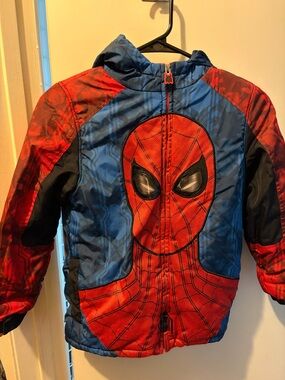 Marvel Spider-Man Hooded Jacket in Red, Blue & Black